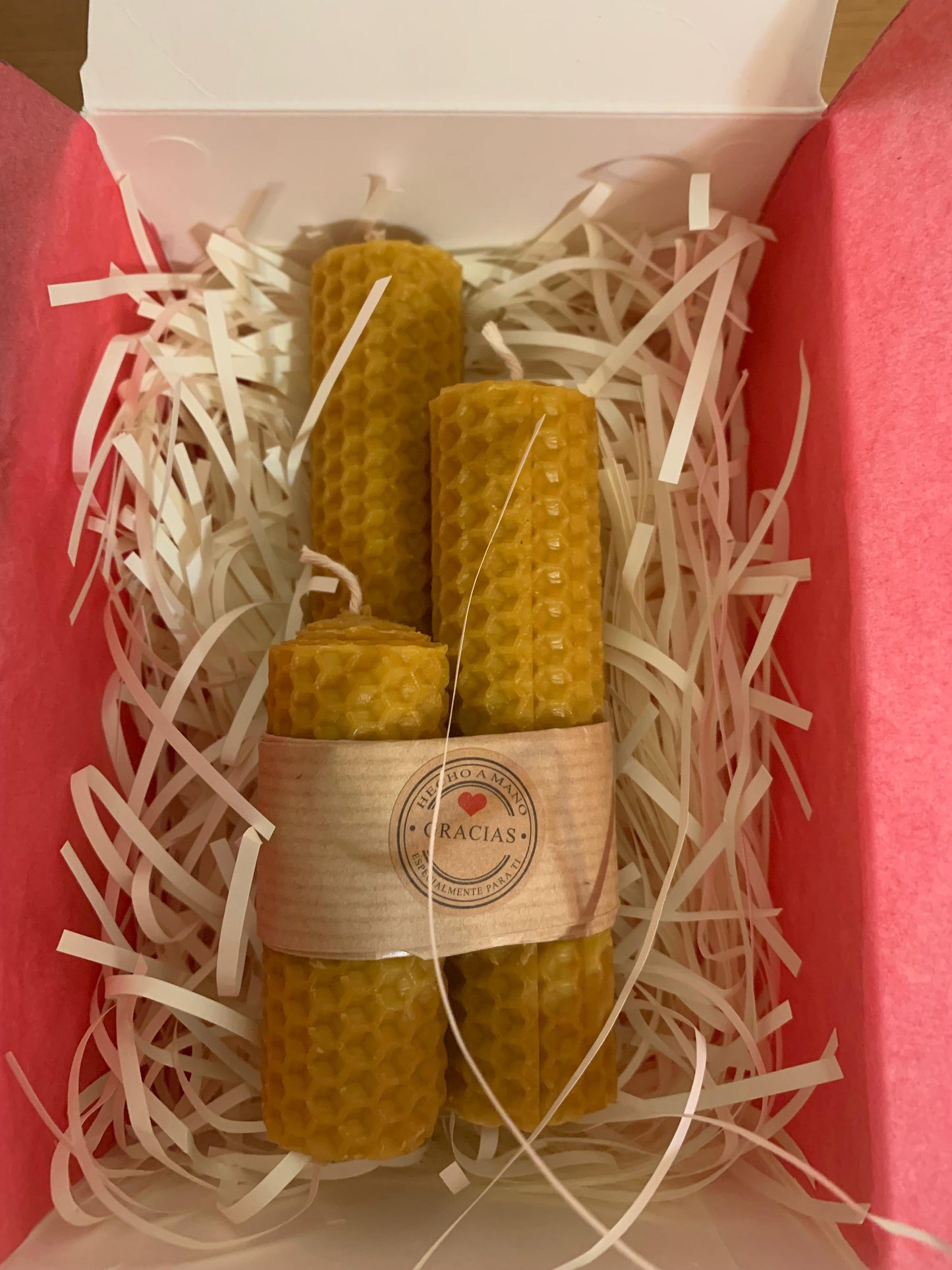 Pack de 3 Velas de Miel – 100% Cera de Abeja Natural